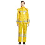 3830-S-11 カジメイク3830視認性レディーレインスーツSイエロー