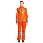 3830-S-11 カジメイク3830視認性レディーレインスーツSオレンジ