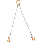 TRUSCO トラスコ中山 TRUSCO 2本吊りWスリング フック付き 6mmX2m code:8191713