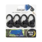 NITE IZE NITEIZE(ナイトアイズ) カムジャム ロープタイトナー 4個パック NCJ-01-4R3 (日本正規品)ブラック W34 H69 D15(mm) NI59103