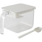 マーナ(MARNA) 調味料ポット ワイド ホワイト 湿気防止 パッキン付 グッドロックコンテナ K775W