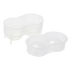 リバティーコーポレーション アイストレー 製氷皿 蓋付き 6個取り 2個組 クリア LD-483 ポンッと氷が取りやすい