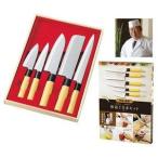 カクセー 中村孝明 和包丁 5本セット ステンレス製 刺身包丁 菜切包丁 万能包丁 ペティナイフ 小出刃包丁 軽くて扱いやすい 錆びにくい