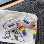 airpods pro ケース 韓国 第2世代 ケース airpods ケース airpods 第3世代 第4世代 ケース エアポッズプロ ケース TPU 犬 ブロック クリア 透明 チャーム