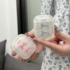 airpods pro ケース 韓国 airpods 第4世代 第2世代 ケース airpods ケース airpods 第3世代 ケース TPU リボン デザイン オーロラ リング