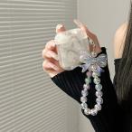 airpods pro ケース 韓国 第2世代 ケース airpods ケース airpods 第3世代 ケース シリコン リボン シェル柄 チャーム おしゃれ かわいい