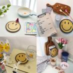  интерьер смешанные товары смешанные товары Insta .. мелкие вещи коврик Coaster стакан кровать стакан получить стакан коврик простой модный Smile дизайн пробка plate 