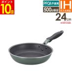 ショッピングIH対応 evercook GREEN エバークック IH対応 フライパン24cm EGIFPL24GR ドウシシャ