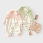  детский комбинезон baby бабочка .. воротник имеется девочка мужчина baby детский комбинезон длинный рукав модный осень-зима передний открытие младенец детская одежда комбинезон Kids общий рисунок пижама хлопок ko