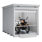 Inaba место хранения мотоцикл гараж мотоцикл шкаф для хранения FM-2230HY пол есть модель в общем type high roof прохладный серебряный цвет [ товар 5 год гарантия ]