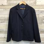 [ разряд B] однобортный костюм MICHEL KLEIN 175B тонкий Silhouette темно-синий шерсть 50% стрейч круг мытье OK ученик неполной средней школы ученик старшей школы б/у форма б/у школьная форма 