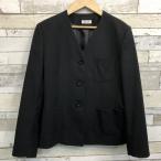 [ разряд C] одиночный eaton 165A L чёрный тонкий Silhouette стрейч шерсть 50% верхняя одежда ученик неполной средней школы ученик старшей школы женщина форма б/у школьная форма A