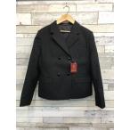 [ новый товар не использовался ] outlet ограниченное количество Hiromichi Nakano двубортный костюм чёрный тонкий Silhouette шерсть 50% стрейч круг мытье OK ученик неполной средней школы ученик старшей школы 