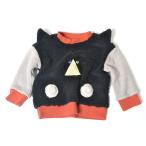  ребенок одежда флис черный рукав серый baby KIDS Kids 90 размер cs476500