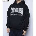 HUF×THRASHER BAYVIEW P/O HOODIE ハフ×スラッシャー ベイビュー プルオーバー フーディ ブラック グレー 黒 メンズ pf00563