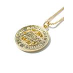 Yahoo! Yahoo!ショッピング(ヤフー ショッピング)モブ MOBB ロゴ コイン型ネックレス メンズ レディース ユニセックス ゴールド WORLD WIDE OG NECKLACE -GOLD-