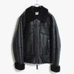 KIIT キート シアリングジャケット サイズ2-3 アウター ムートン レザー 長袖 ボア メンズ ZIP UP SHEARING BLOUSON -BLACK×BLACK-