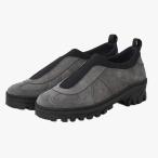 ショッピングSlip リプロダクションオブファウンド REPRODUCTION OF FOUND ジャーマントレーナー レザースニーカー 靴 メンズ GERMAN MILITARY TRAINER (SLIP ON) -DARK GRAY-
