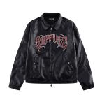 サプライヤー SUPPLIER レザージャケット アウター ブラック 男女兼用 STUDDED FAUX LEATHER JACKET -BLACK-