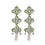 バンサン BANSAN 刺繍ピアス グリーン レディース アクセサリー LUCKY CHARM PIERCE -GREEN-