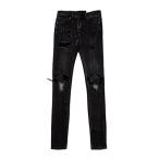 ミニマル mnml スキニーパンツ ストレッチデニム ダメージ加工 ブラック X162 STRETCH DENIM -BLACK-