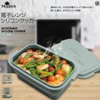 シリコンスチーマー シリコンクッカー 電子レンジ調理器 たためる コンパクト 蒸し料理 温野菜 食洗機対応 時短 タイパ 1人用 一人暮らし Modere 角型◇161x29