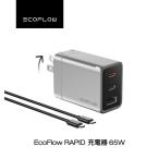 EcoFlow Rapid зарядное устройство 65W быстрое зарядное устройство кабель есть GaN складной 3 порт маленький размер AC адаптор iphone модель c USB-C ipad смартфон ecoflow