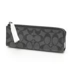 COACH Coach пенал signature PVC C6986 черный серый 