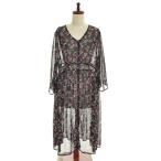 ■513043 kitson キットソン ◯ワンピース 2WAY花柄シアーワンピース ★ サイズM レディース ブラック