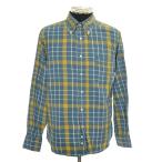 ショッピングINDIVIDUALIZED 〇562267 INDIVIDUALIZED SHIRTS インディビジュアライズド シャツ ○ボタンダウンシャツ 長袖 サイズM メンズ USA製 ブルー チェック