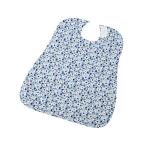 さわやか食事用エプロン 花びら ブルー　