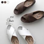 日本製 本革 サンダル レディース 靴 ローヒール 歩きやすい 履きやすい レザー 08Mab 大きいサイズ 25SS0404R,
