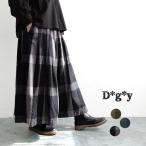 D*g*y フレアガウチョパンツ ウエストゴム コットン 綿100% M〜3L 大きいサイズ 23AW0929R,