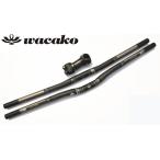 wacakoハンドルセット ストレートバー/ライザーバー+ステム2点セット マウンテンバイクハンドル MTBステム 25.4口径 自転車ステム wkb009