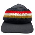 未使用バーバリーニットキャップ帽子ウィンターキャップストライプブラック80...