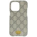 【新品】GUCCI グッチ オフディア アイフォンケース スマホケース 701332 iPhone13 Pro  GGスプリーム バンパー ベージュ ブラウン