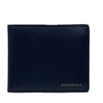 BURBERRY バーバリー 財布 二つ折り財布 折り財布 コンパクトウォレット 札入れ ロゴ レザー ブラック