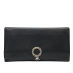 BVLGARI ブルガリ 財布 長財布 ロングウォレット 二つ折り財布 折財布 ロゴクリップ レザー ブラック 黒