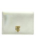 TIFFANY&amp;Co. Tiffany футляр для карточек чехол для пропуска футляр для визитных карточек compact складывающийся пополам кожа белый 