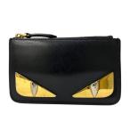 FENDI フェンディ 8AP151 バグス モンスター キーケース コインケース 小銭入れ 小物入れ レザー ブラック