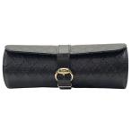  Gucci Diamante путешествие часы ke- Swatch кейс Logo кожа черный чёрный GUCCI