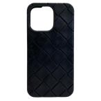  Bottega Veneta iPhone14 Pro смартфон кейс iPhone кейс смартфон покрытие сетка Raver силикон черный чёрный BOTTEGA VENETA