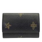 GUCCI グッチ 495071 6連 キーケース 蜂 ハチ モチーフ ロゴ レザー ブラック