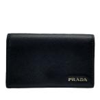 PRADA プラダ 2M1122 カードケース 名刺入れ パスケース コンパクト レザー ロゴ ブラック