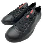 PRADA プラダ プラダスポーツ 4E2336 シューズ ローカットスニーカー 靴 ロゴ レザー ブラック [サイズ 6 1/2 (約25.5cm)]