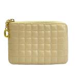 ショッピングセリーヌ CELINE セリーヌ Cチャーム コインケース 小銭入れ ミニ ポーチ キルティング レザー ベージュ