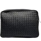 BOTTEGAVENETA ボッテガヴェネタ クラッチバッグ セカンドバッグ クラッチポシェット イントレチャート レザー ブラック
