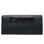 【美品】GUCCI グッチ 386836  長財布 財布 ロングウォレット 二つ折り財布 折財布 札入れ ロゴ パイソン レザー ブラック