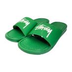 ショッピングnike サンダル ベナッシ 【未使用】NIKE ナイキ STUSSY ステューシー コラボ サンダル ベナッシ スリッパ ビーチサンダル ロゴ ゴム グリーン [サイズ 10 (約28cm)]