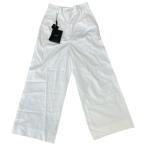 【未使用】DOLCE&GABBANA ドルチェ&ガッバーナ FTCC2T FUFLG ドルガバ タック ワイドパンツ テーパード パンツ ホワイト[サイズ 36]